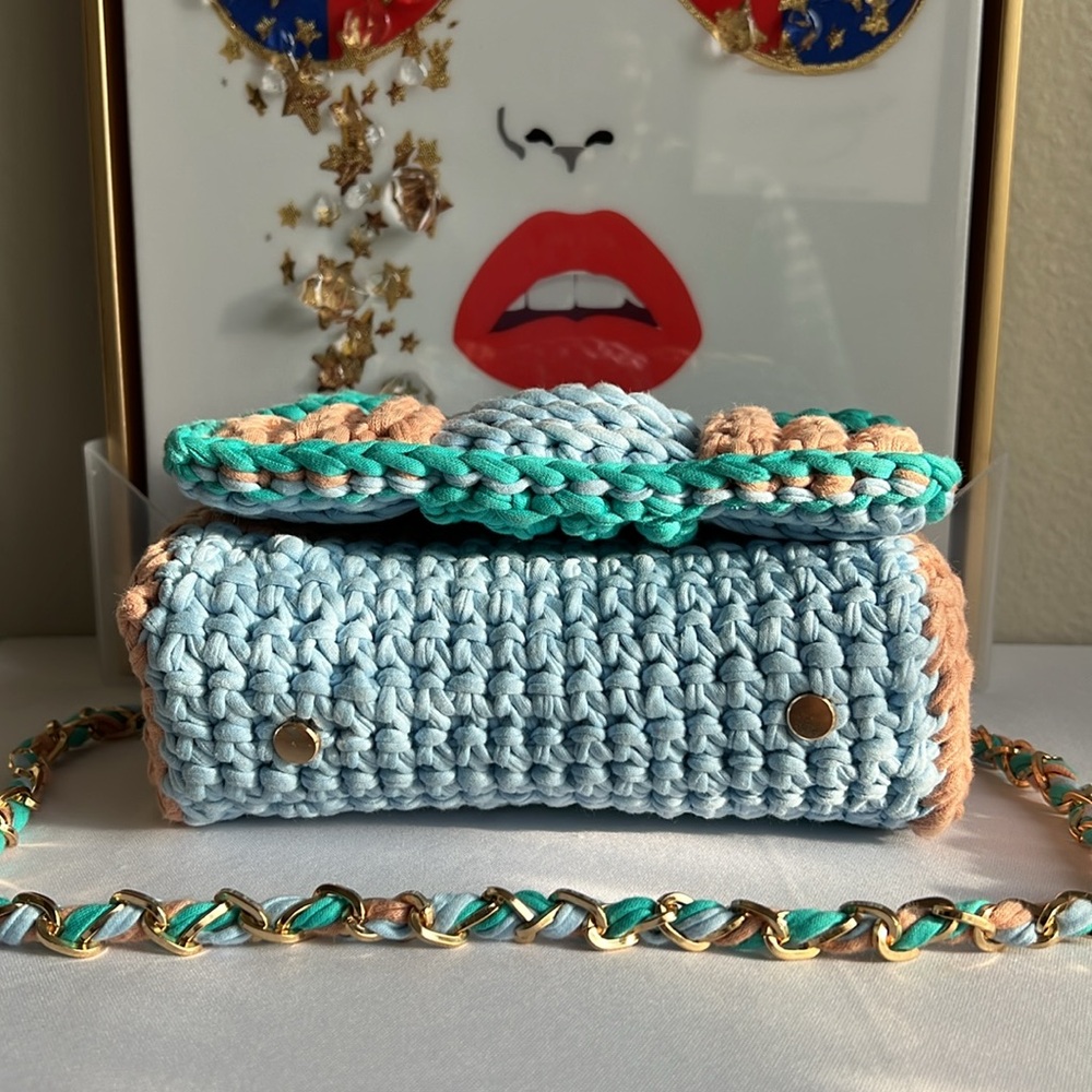 Handcrafted Multi Color Bag Mini Purse - Picture 16 of 17